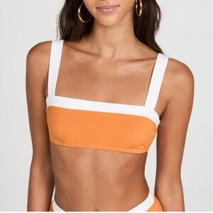 NWT! Staud the Liv bikini top in orange. Size small.